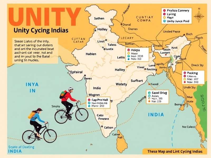 Unity Cycling India Map of India